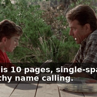 That is 10 pages, single-spaced, of filthy name calling.