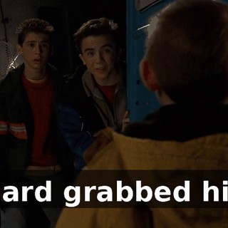 Guard grabbed him.