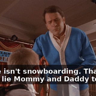 Reese isn't snowboarding. That was just a lie Mommy and Daddy told.