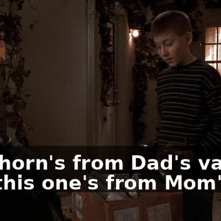 This horn's from Dad's van, and this one's from Mom's car