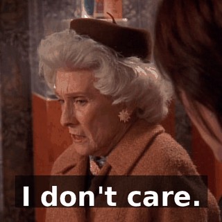 I don't care.