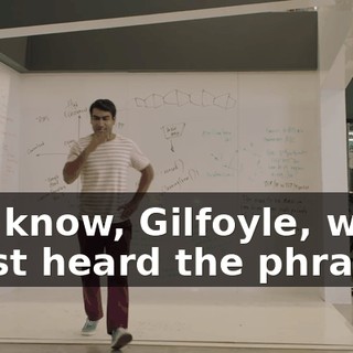 You know, Gilfoyle, when I first heard the phrase