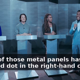 Each of those metal panels has a colored dot in the right-hand corner.
