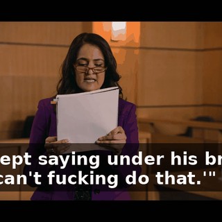 "He kept saying under his breath, 'You can't fucking do that.'"