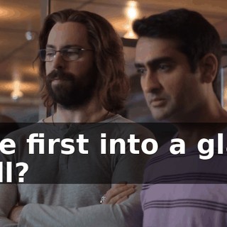face first into a glass wall?