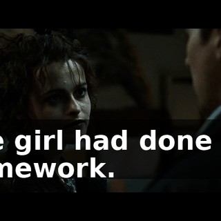 The girl had done her homework.