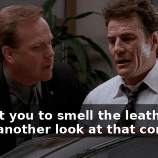 I want you to smell the leather, take another look at that console,