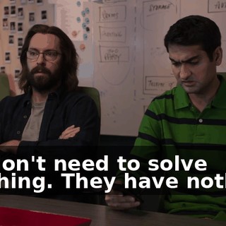 We don't need to solve anything. They have nothing.