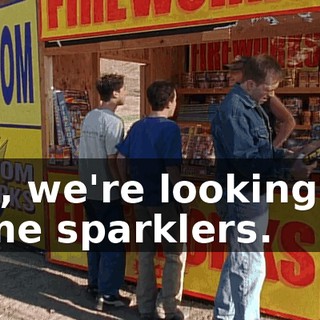 Um, we're looking for some sparklers.