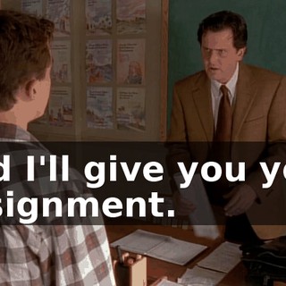 and I'll give you your assignment.