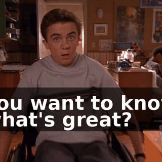 You want to know what's great?