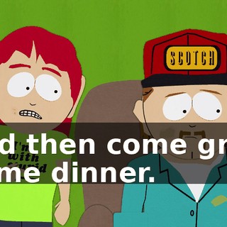 and then come grab some dinner.