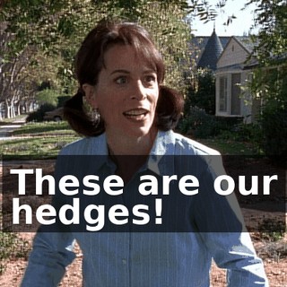 These are our hedges!