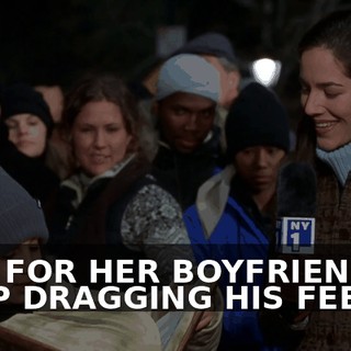 AND FOR HER BOYFRIEND TO STOP DRAGGING HIS FEET