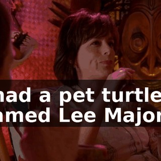 I had a pet turtle named Lee Majors.