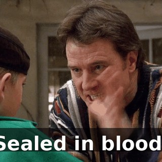 Sealed in blood.