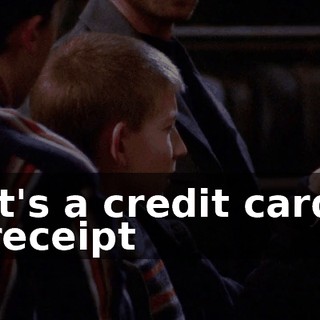 It's a credit card receipt