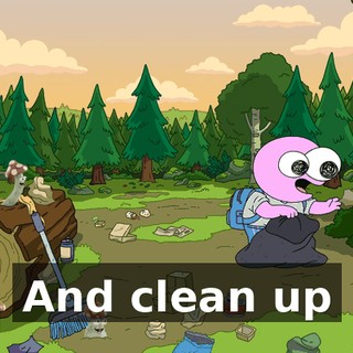 And clean up