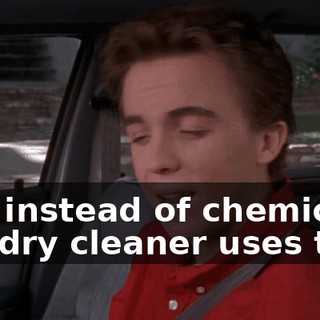 and instead of chemicals, her dry cleaner uses tea.