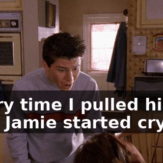 Every time I pulled him out, Jamie started crying.