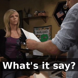What's it say?
