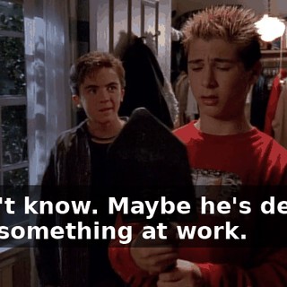 I don't know. Maybe he's dealing with something at work.