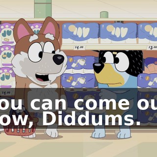 You can come out now, Diddums.