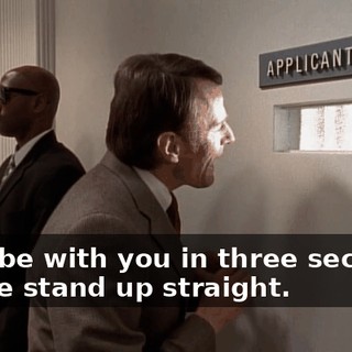 We'll be with you in three seconds. Please stand up straight.