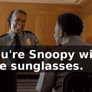 You're Snoopy with the sunglasses.