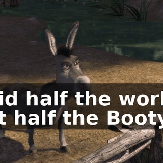 I did half the work, I get half the Booty.