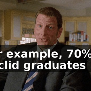 For example, 70% of Euclid graduates