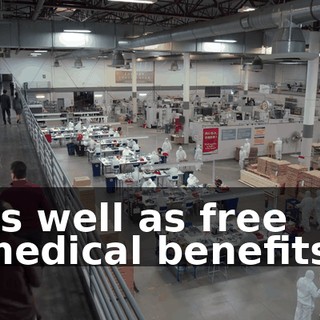 as well as free medical benefits.