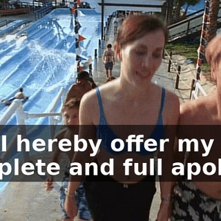 and I hereby offer my complete and full apology.