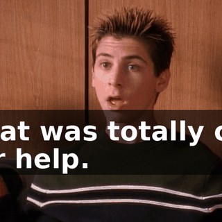That was totally cry for help.