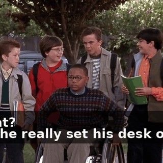 - What? - Did he really set his desk on fire