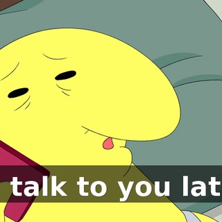 I'll talk to you later.