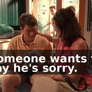 Someone wants to say he's sorry.