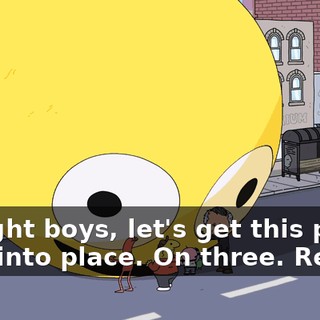 All right boys, let's get this puppy back into place. On three. Ready?