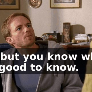 No, but you know what? It's good to know.