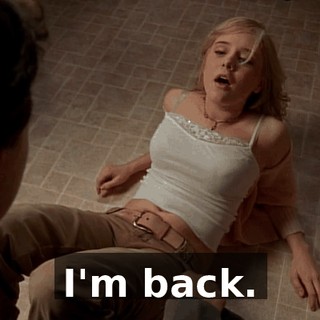 I'm back.