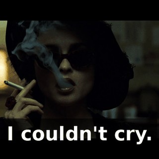 I couldn't cry.