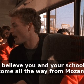 I can't believe you and your schoolmates have come all the way from Mozambique
