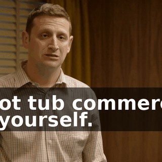 a hot tub commercial by yourself.
