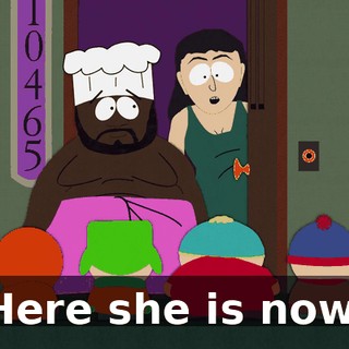 Here she is now.
