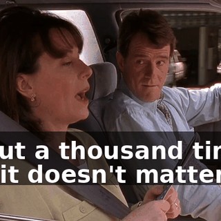 About a thousand times, but it doesn't matter.