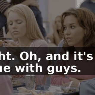 Right. Oh, and it's the same with guys.