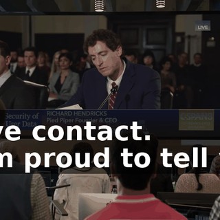 - Eye contact. - I'm proud to tell you
