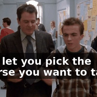 and let you pick the course you want to tank.