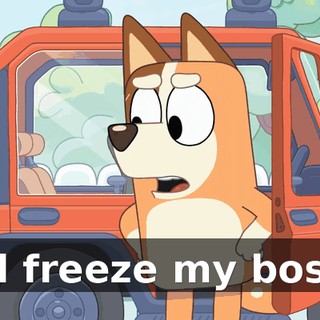 I'll freeze my boss.