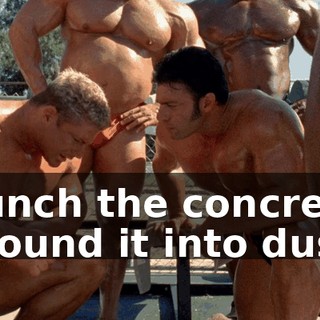 punch the concrete around it into dust